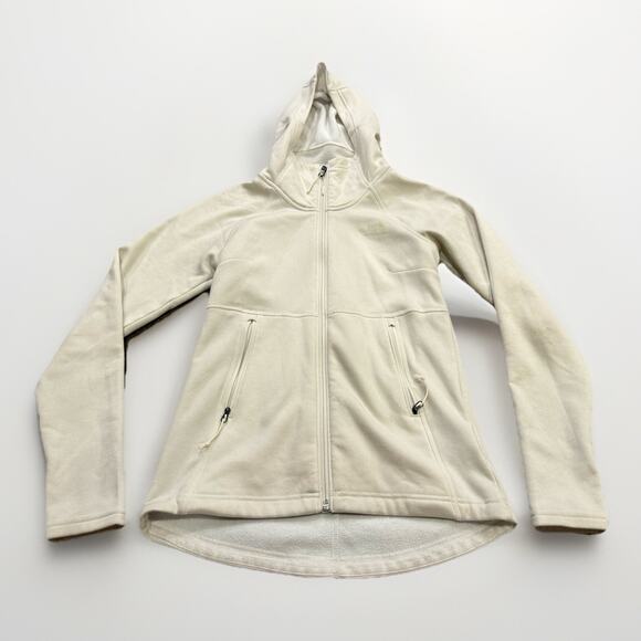 The North Face Jackets & Blazers - The North Face Womens Cream Ivory Full Zip Lightweight Hooded Fleece Jacket XS